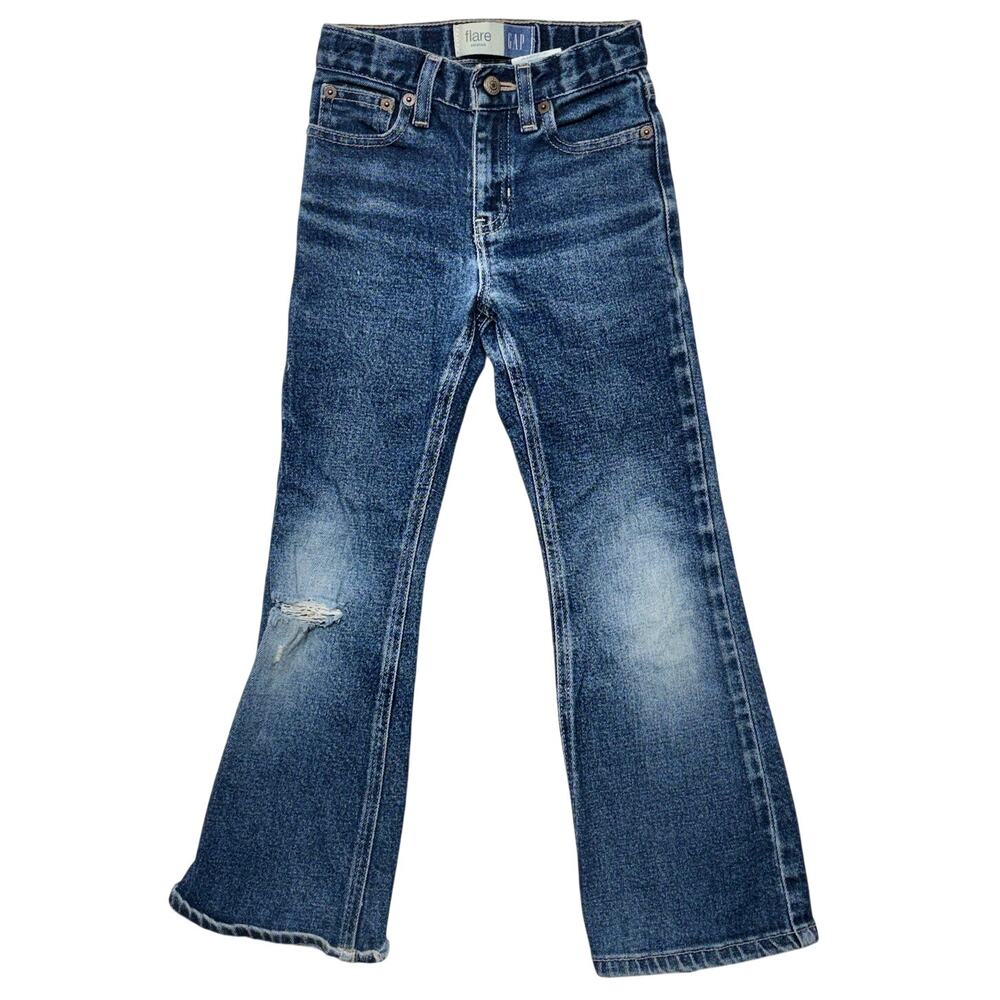 GAP Jeans 6 Girls Flare Stretch Slim Dark Wash Classic Mid Rise Casual